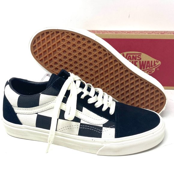 VANS Old Skool Oversize Checkerboard Black Canvas Shoes Men's Size VN0A5AO95WS - Picture 2 of 12